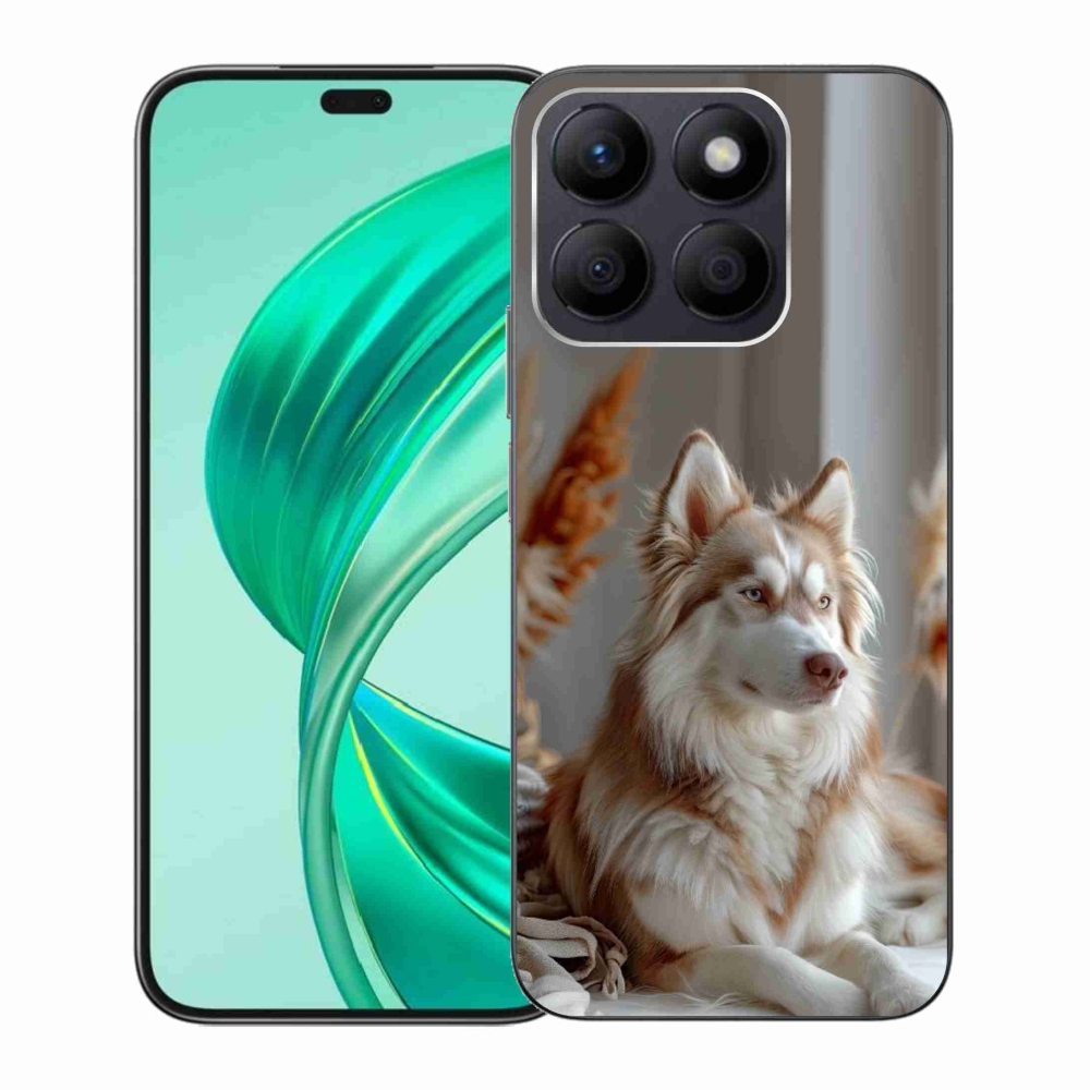 Gelový kryt mmCase na Honor X8b - klidný sibiřský husky