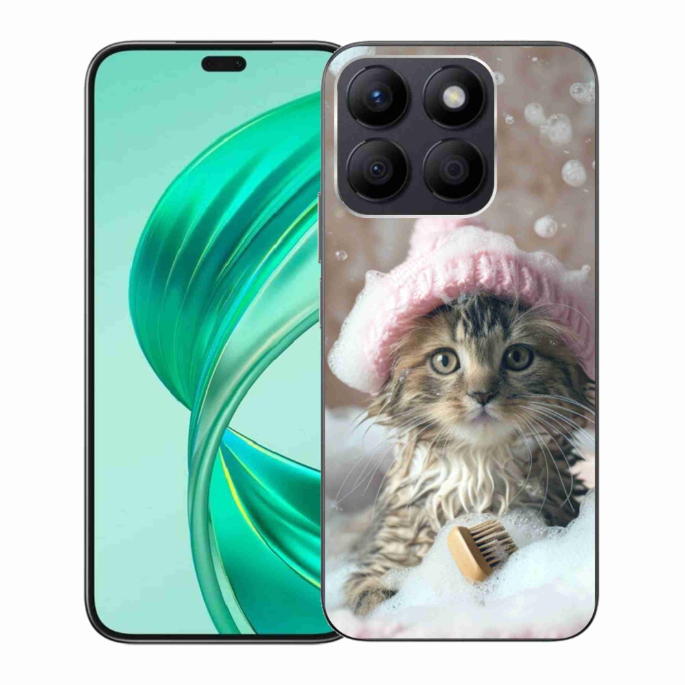 Gelový kryt mmCase na Honor X8b - kotě a koupel