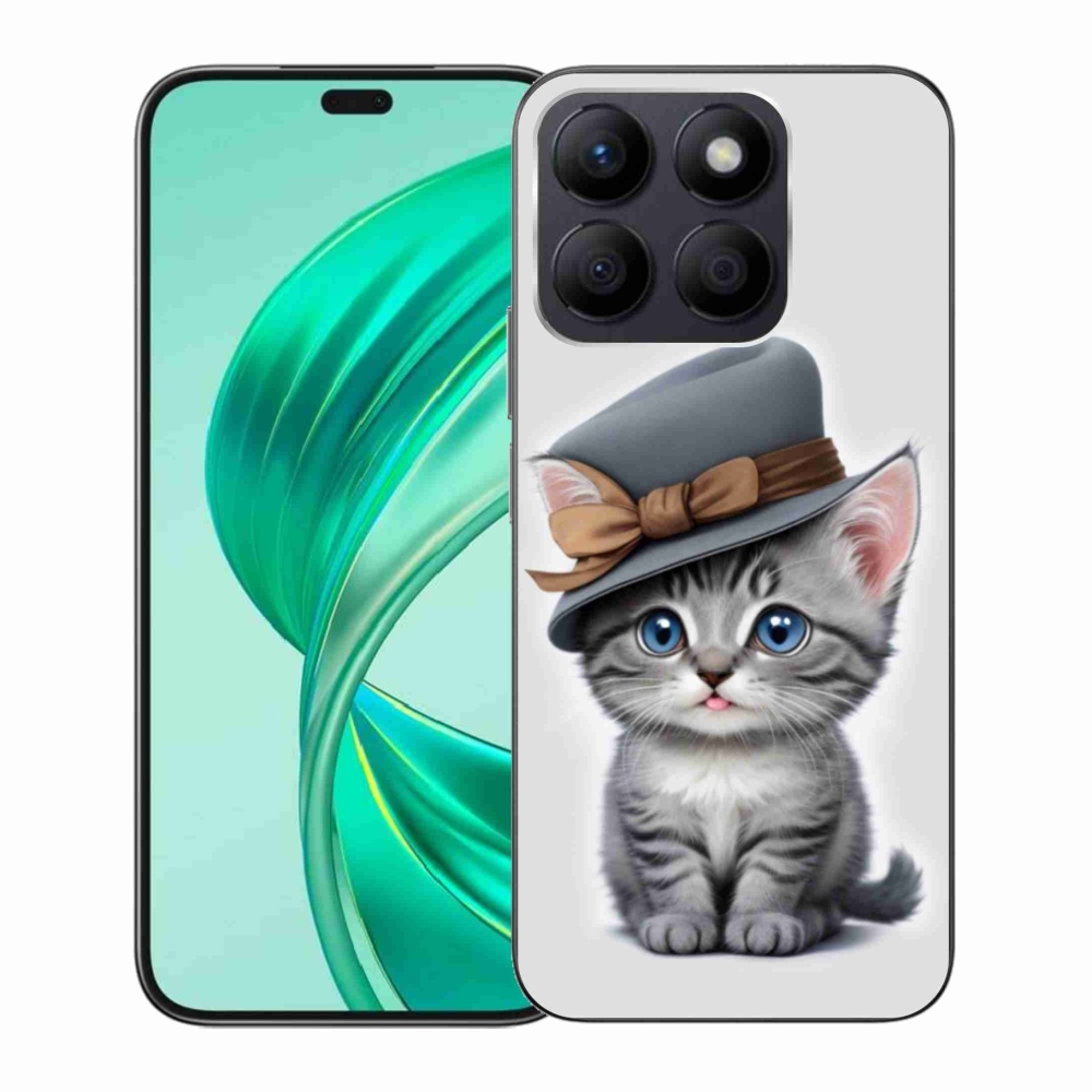 Gelový kryt mmCase na Honor X8b - kotě s kloboukem
