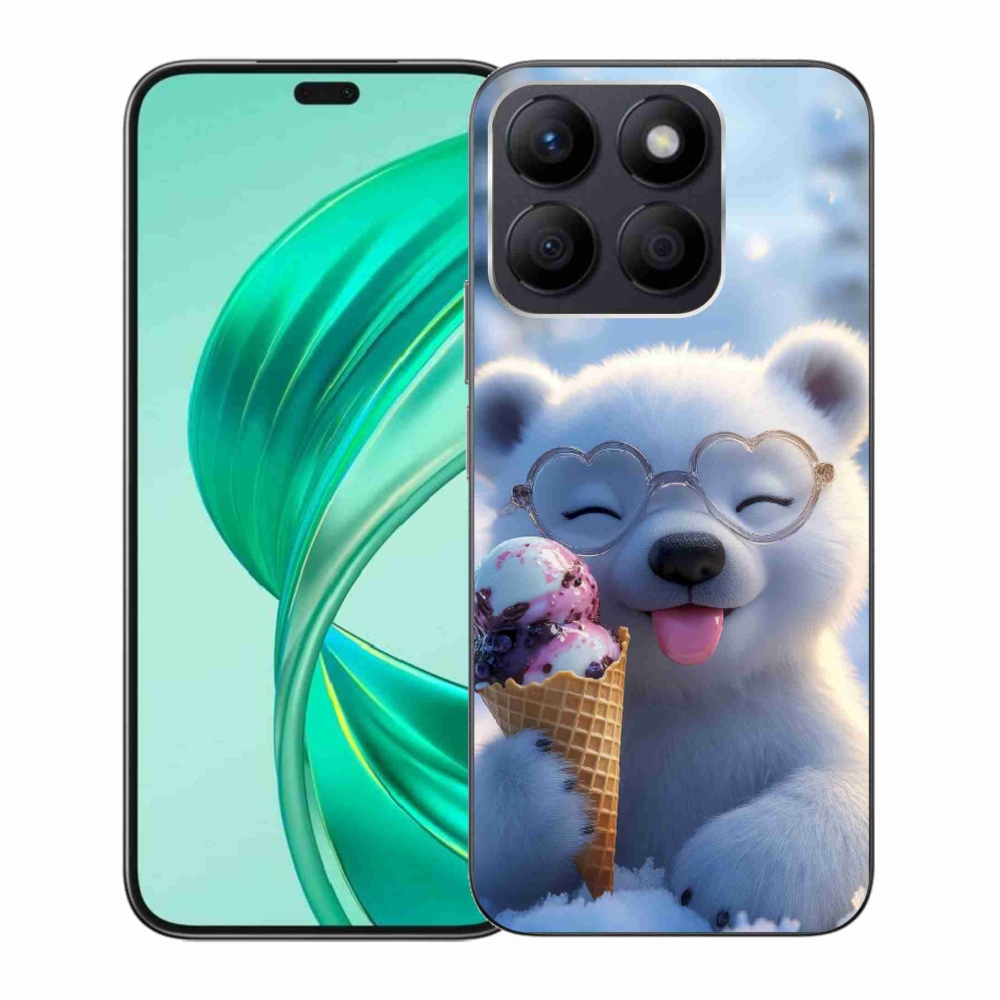 Gelový kryt mmCase na Honor X8b - medvídek se zmrzlinou