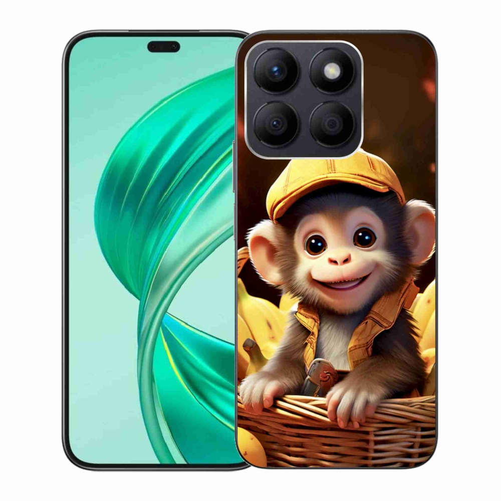 Gelový kryt mmCase na Honor X8b - opice v košíku