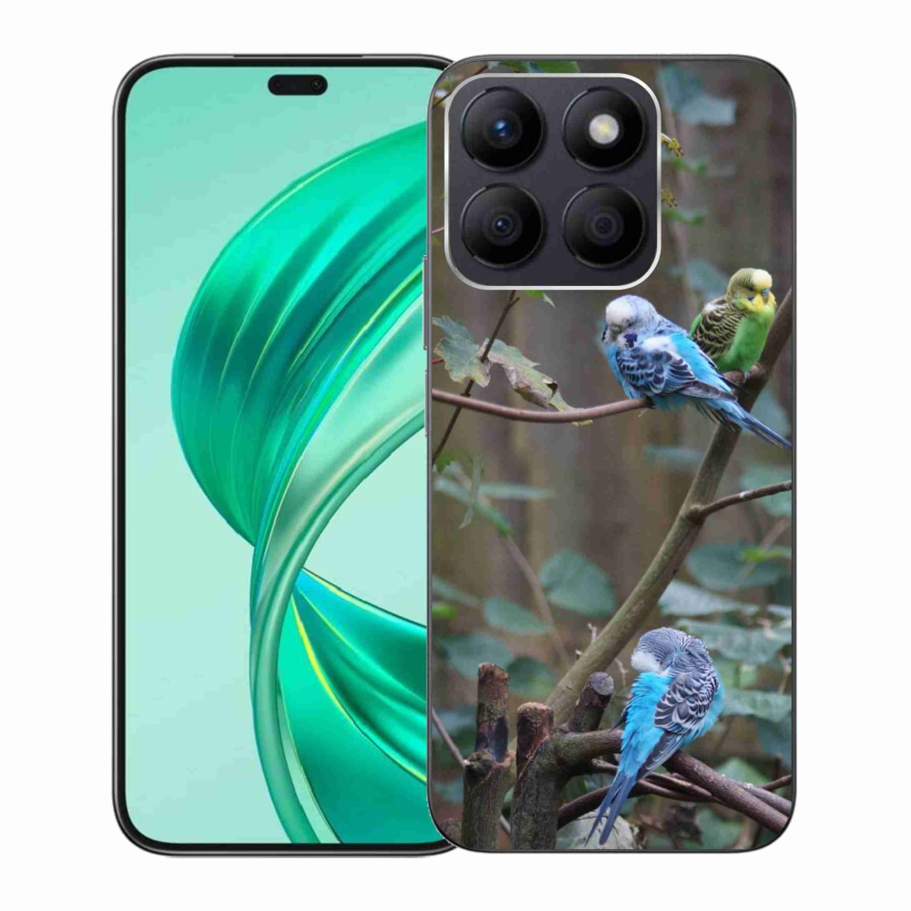 Gelový kryt mmCase na Honor X8b - papoušci na větvi