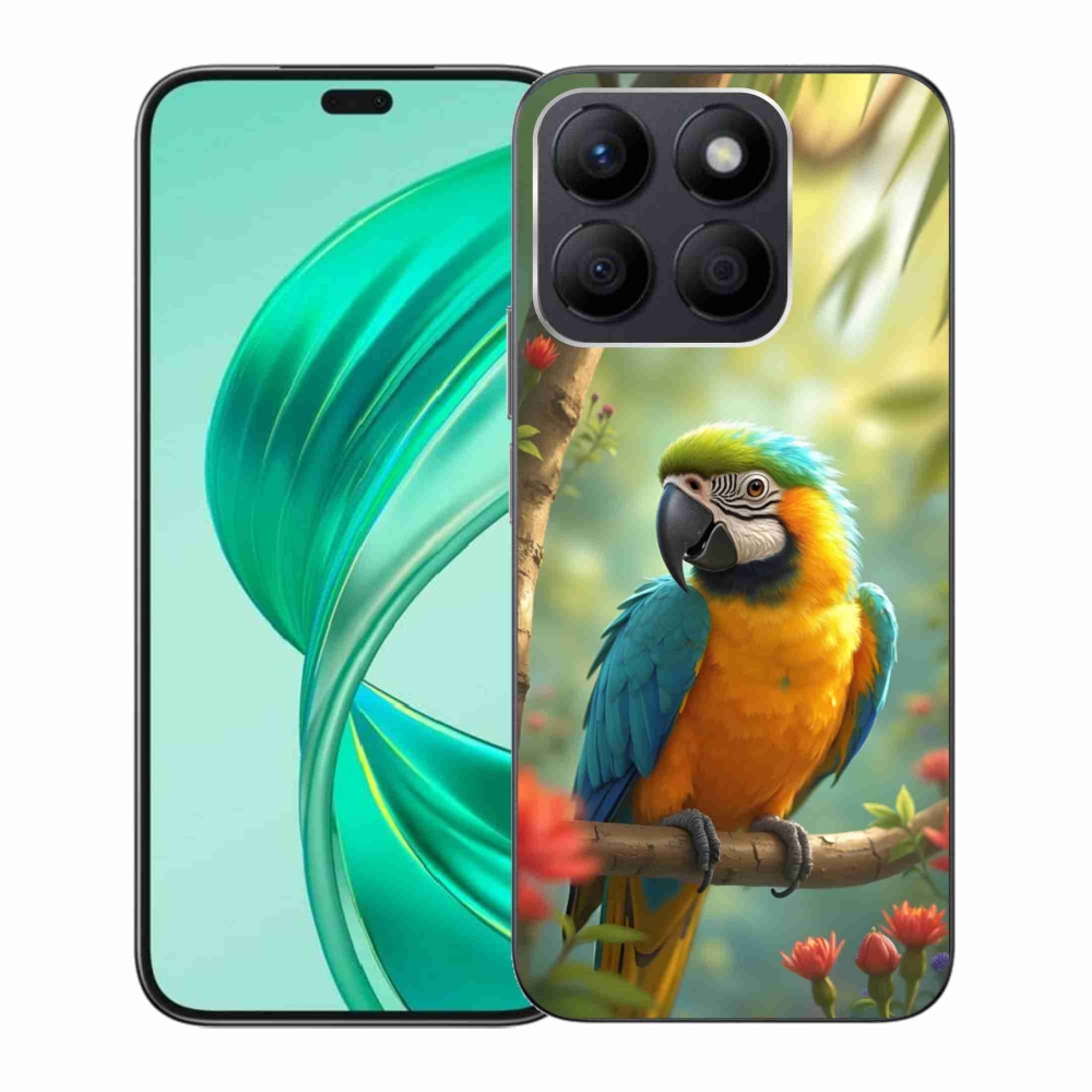 Gelový kryt mmCase na Honor X8b - papoušek ara modrožlutá