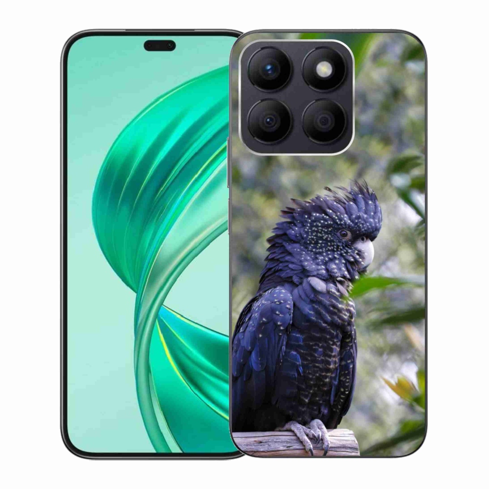 Gelový kryt mmCase na Honor X8b - papoušek kakadu černý