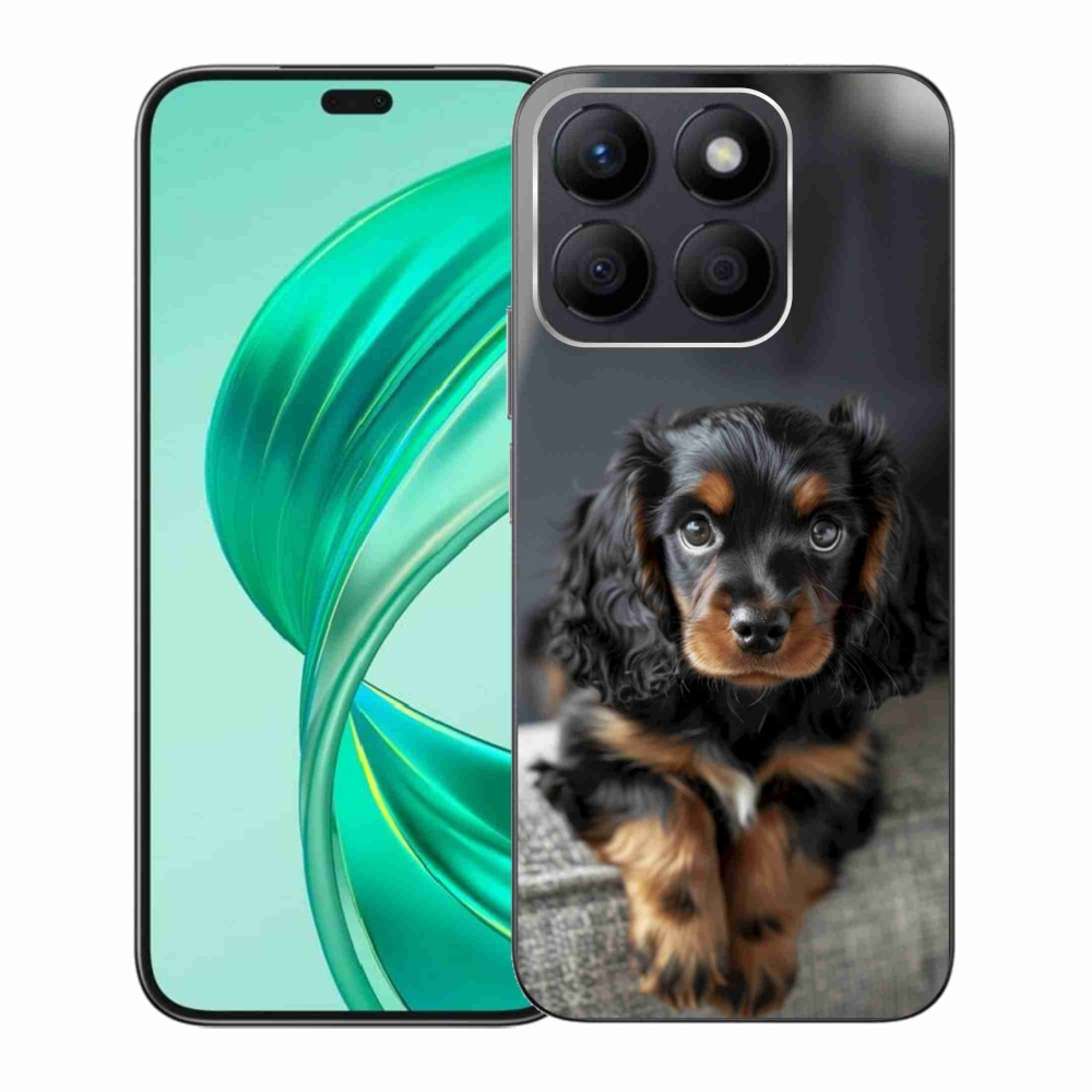 Gelový kryt mmCase na Honor X8b - roztomilý dlouhosrstý jezevčík
