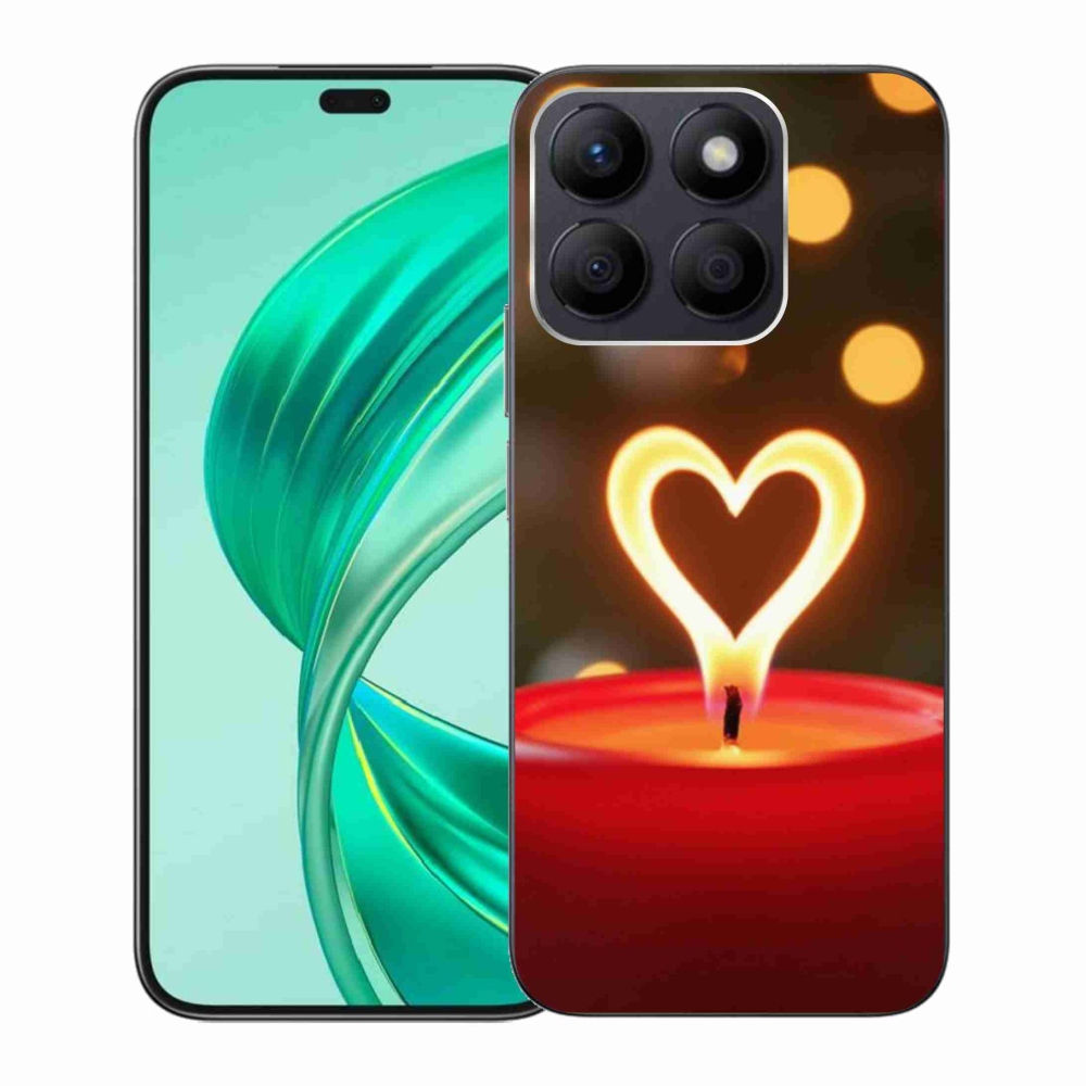 Gelový kryt mmCase na Honor X8b - srdce z plamene