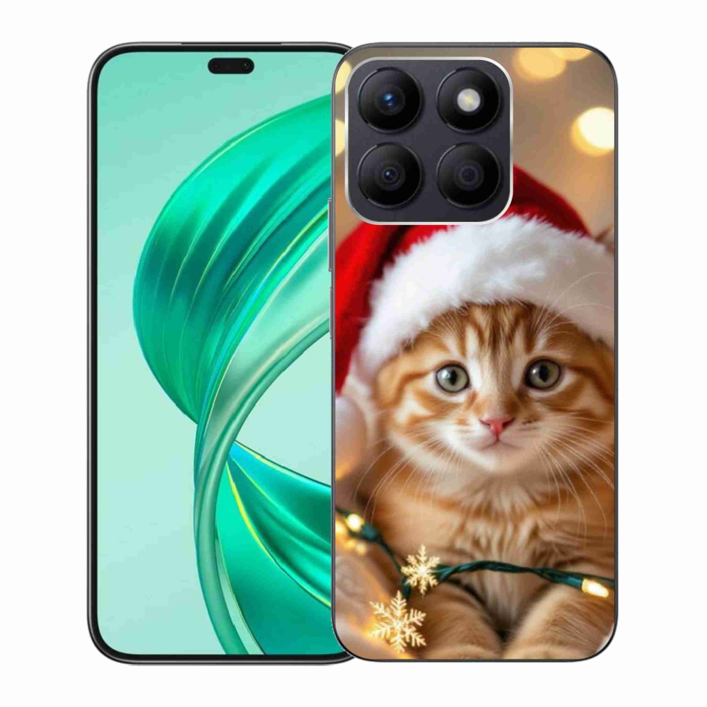 Gelový kryt mmCase na Honor X8b - vánoční kotě