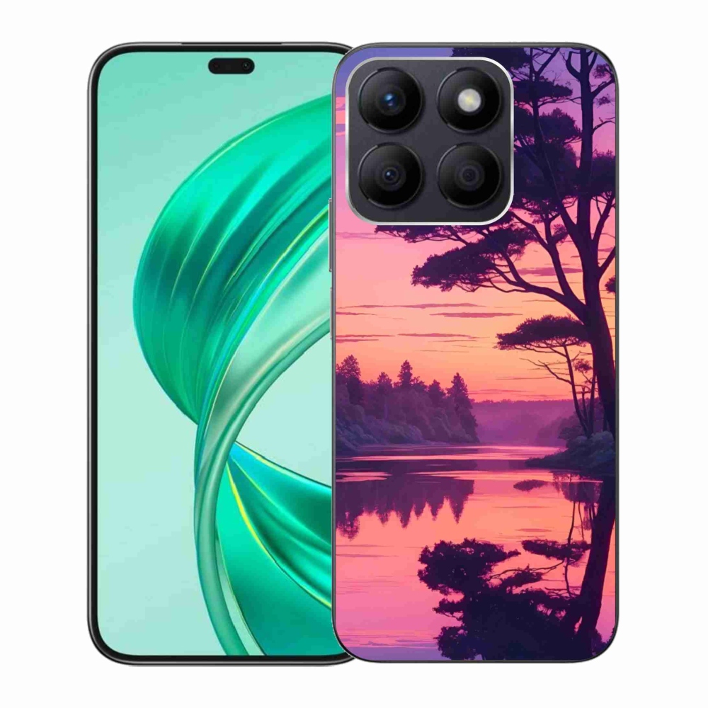 Gelový kryt mmCase na Honor X8b - západ slunce nad jezerem