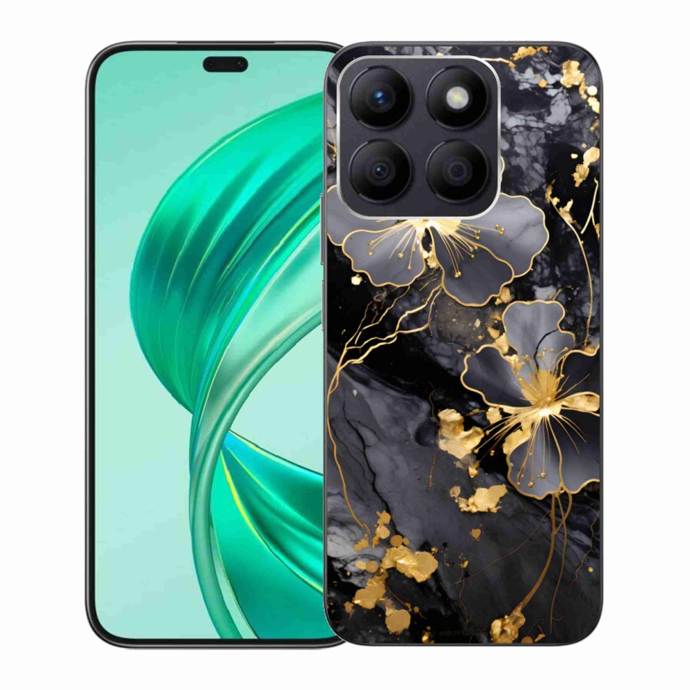 Gelový kryt mmCase na Honor X8b - zlaté květy