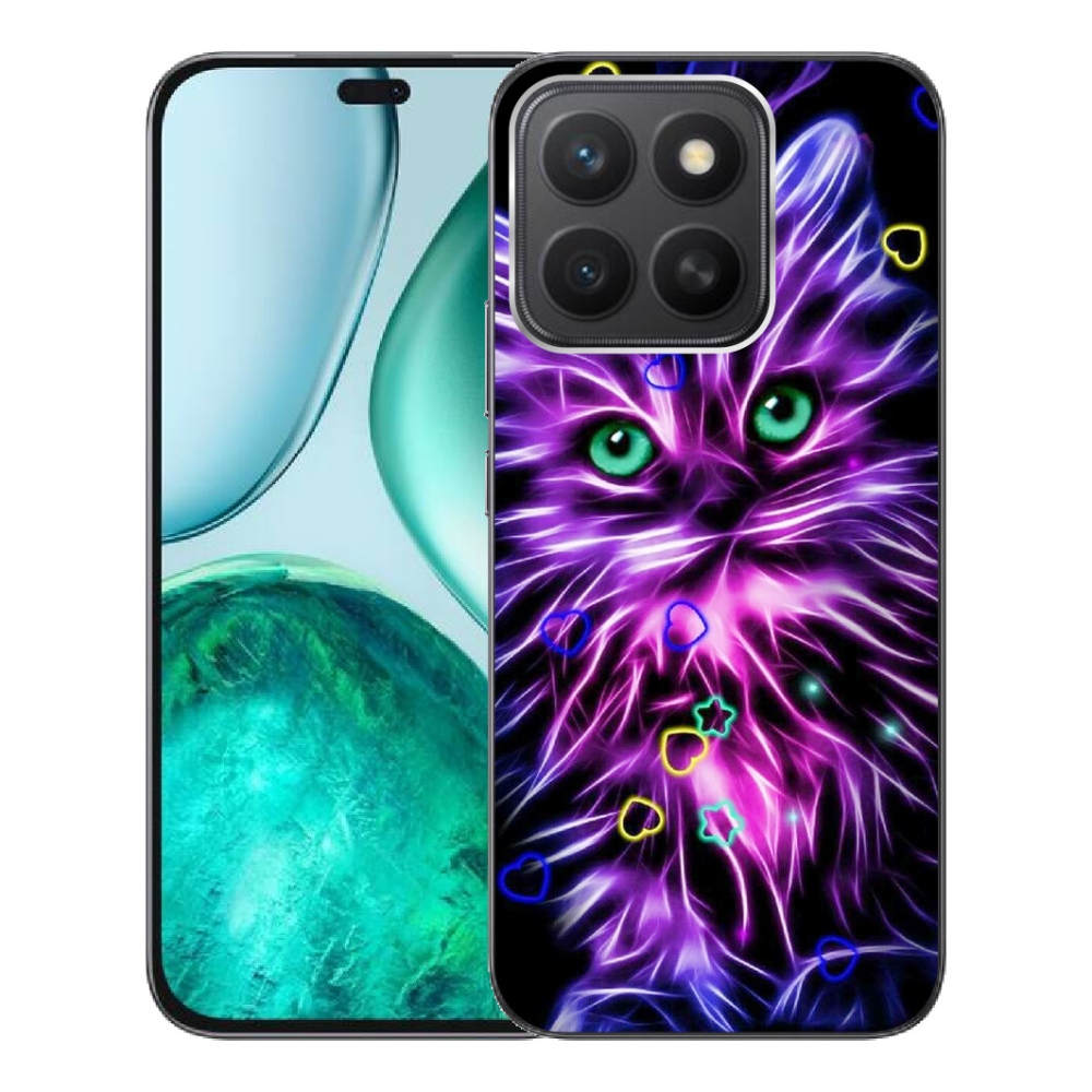 Gelový kryt mmCase na Honor X8c - abstraktní kočka
