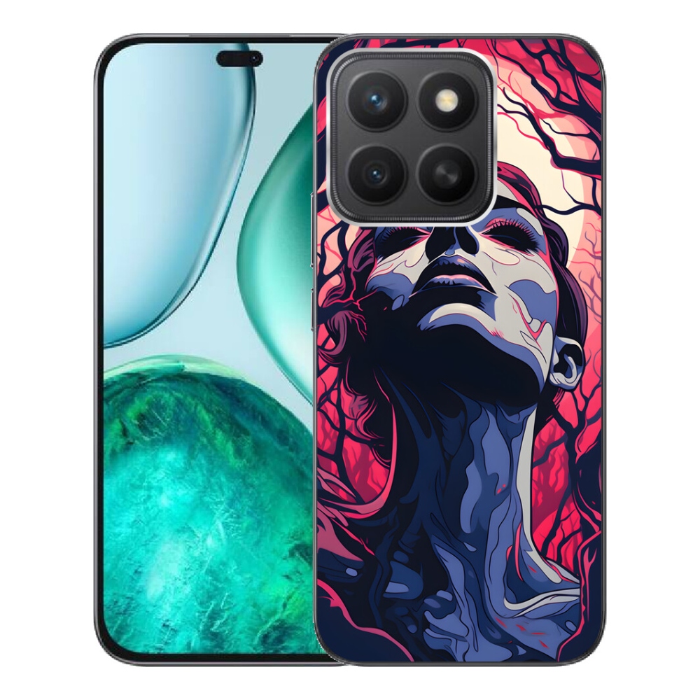 Gelový kryt mmCase na Honor X8c - abstraktní obličej