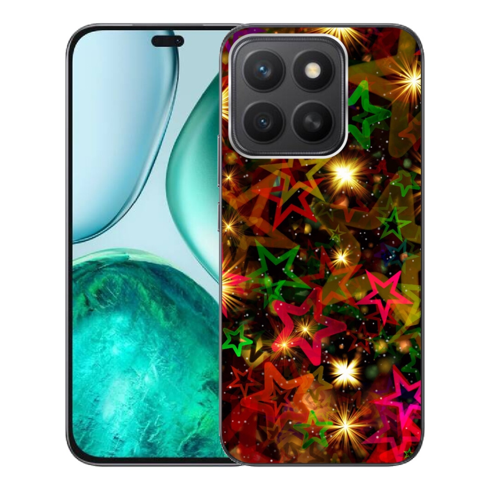 Gelový kryt mmCase na Honor X8c - barevné hvězdičky