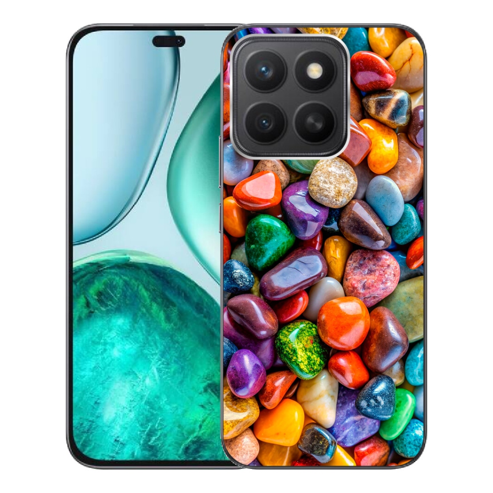 Gelový kryt mmCase na Honor X8c - barevné kamínky