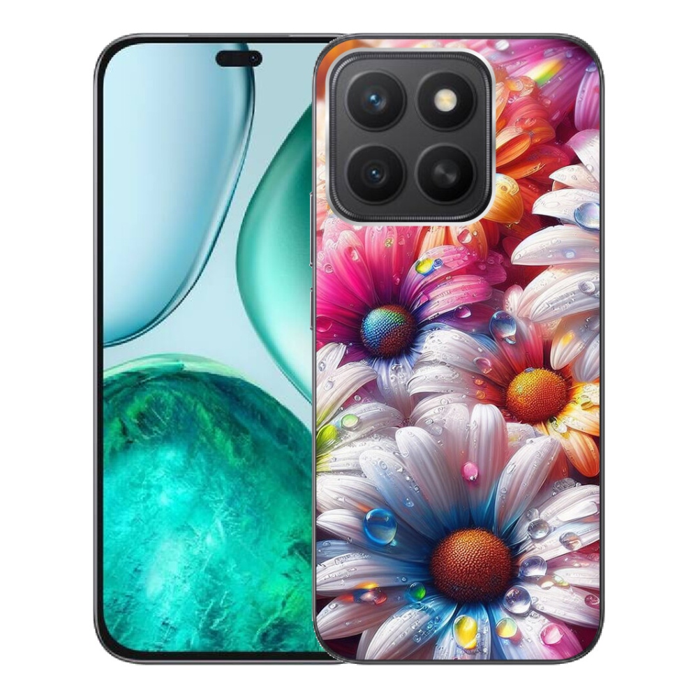 Gelový kryt mmCase na Honor X8c - barevné kopretiny