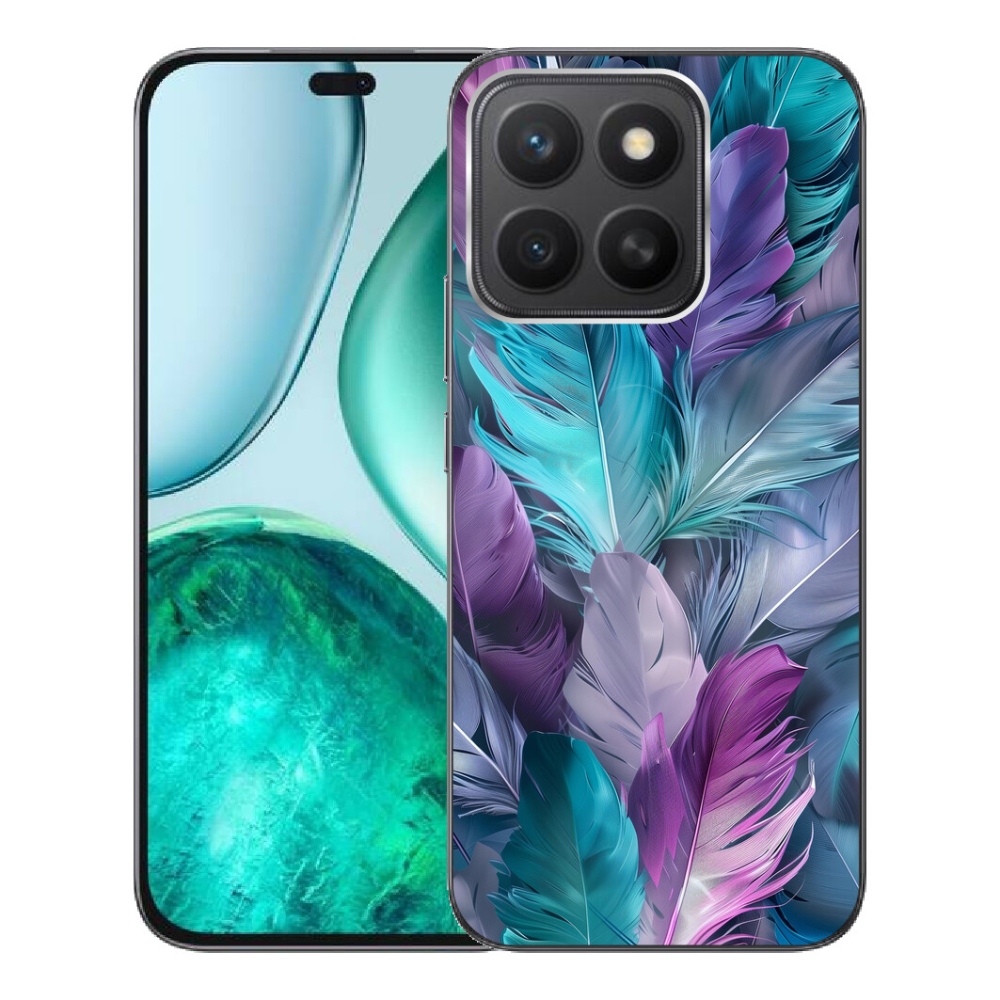 Gelový kryt mmCase na Honor X8c - barevné peří 2