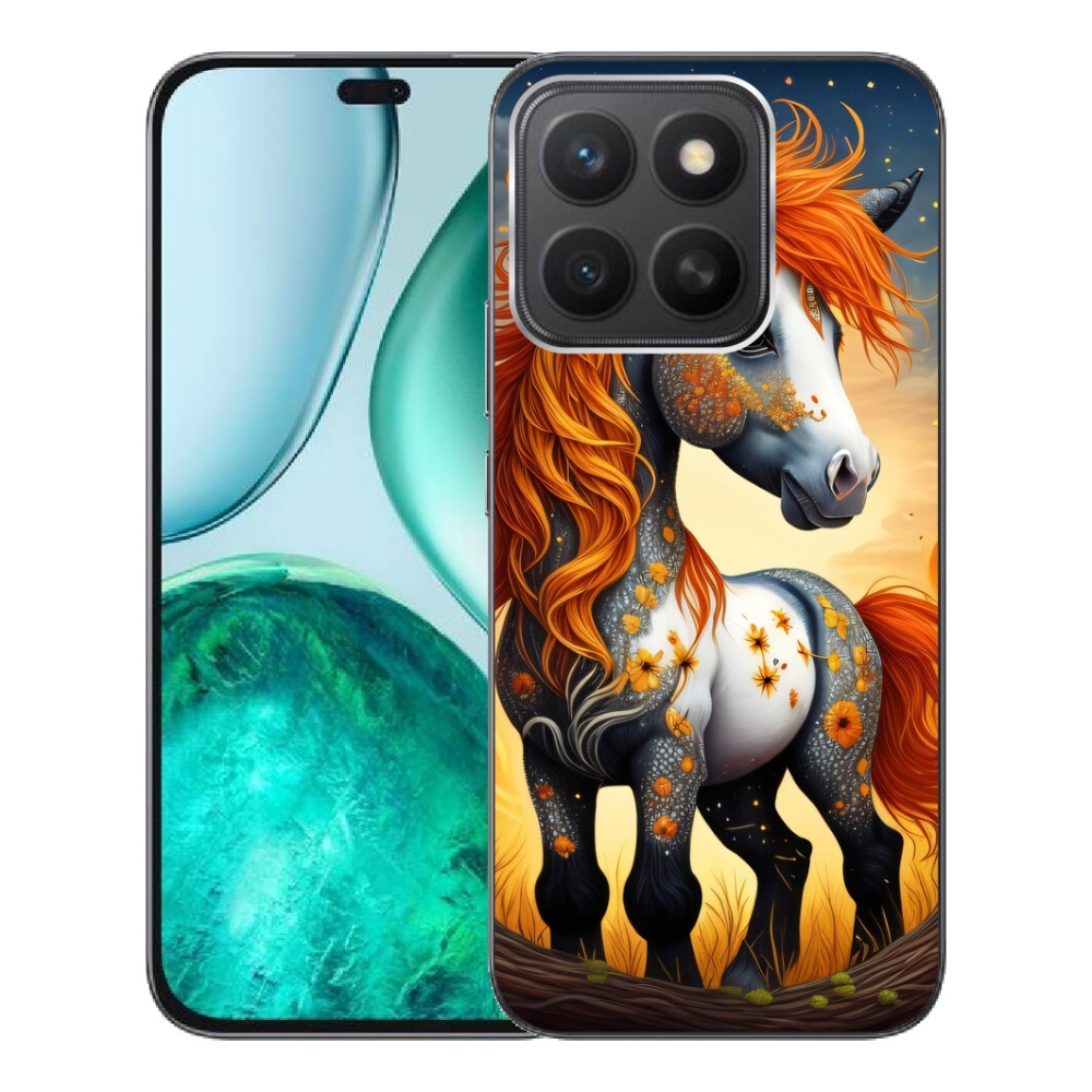 Gelový kryt mmCase na Honor X8c - barevný poník