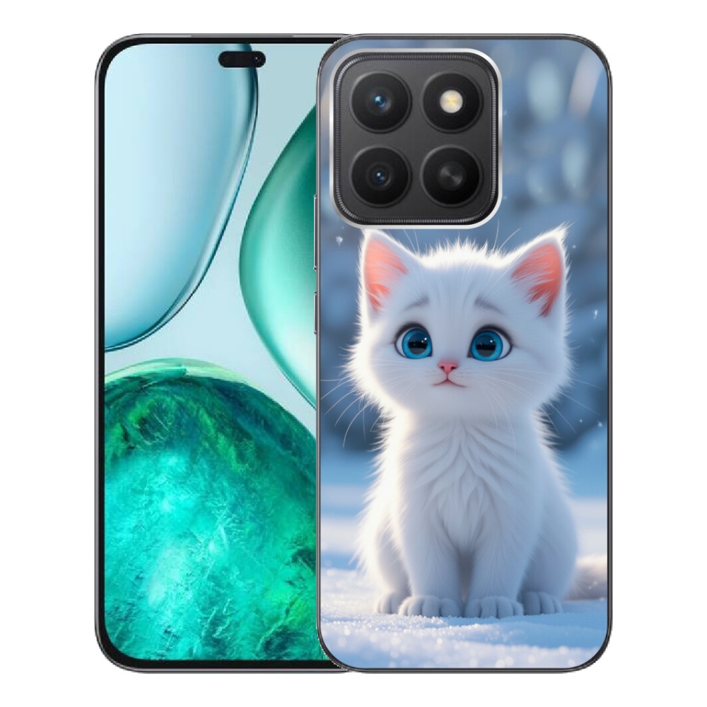 Gelový kryt mmCase na Honor X8c - bílé kotě 3