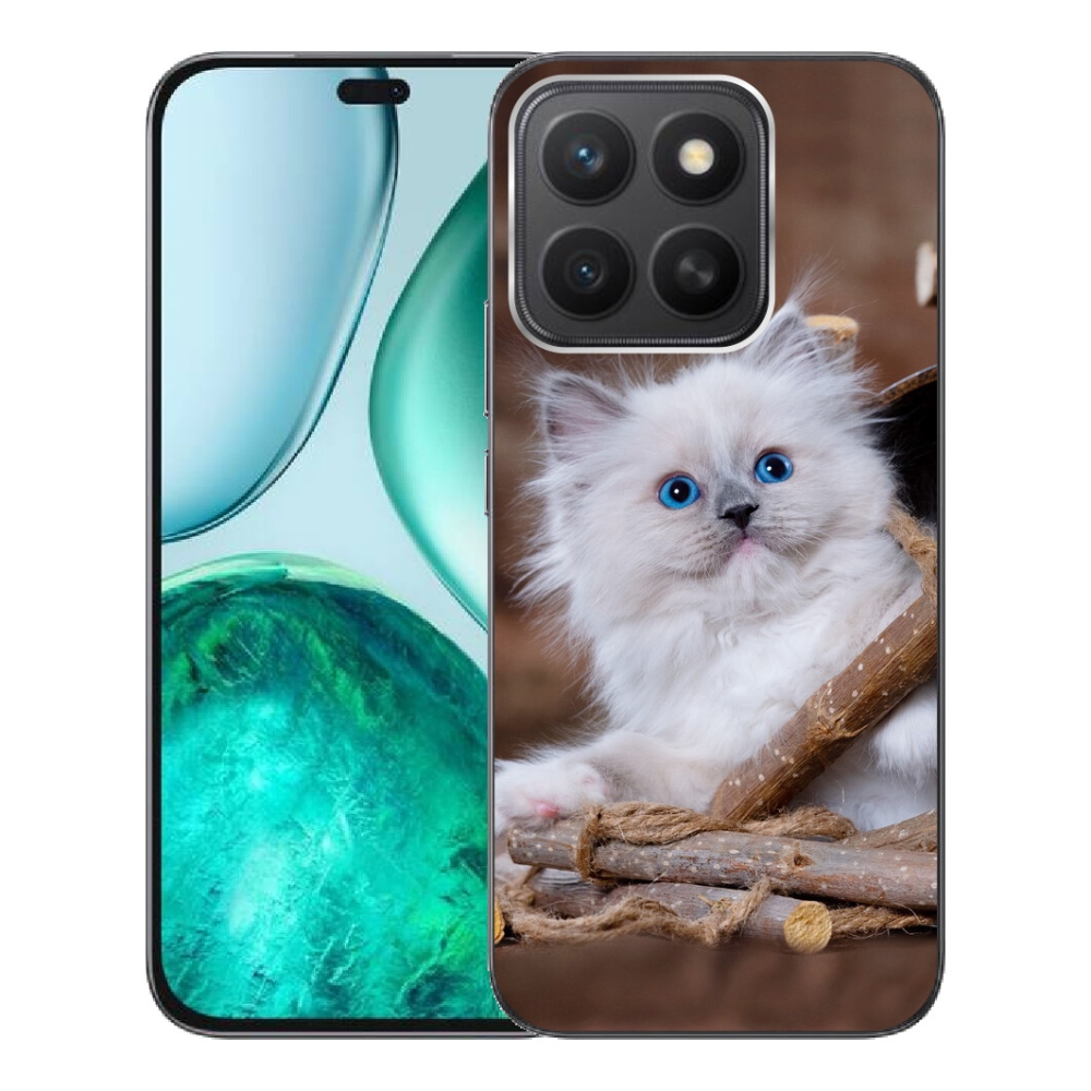 Gelový kryt mmCase na Honor X8c - bílé kotě