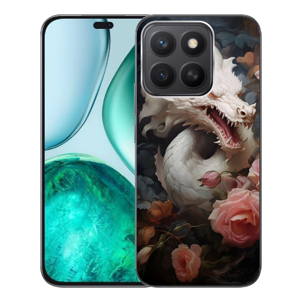 Gelový kryt mmCase na Honor X8c - bílý drak