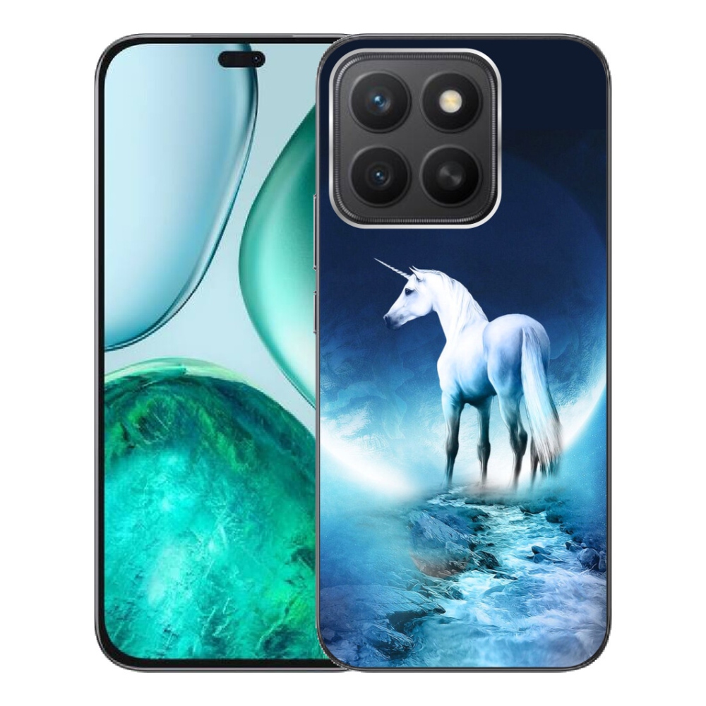 Gelový kryt mmCase na Honor X8c - bílý jednorožec