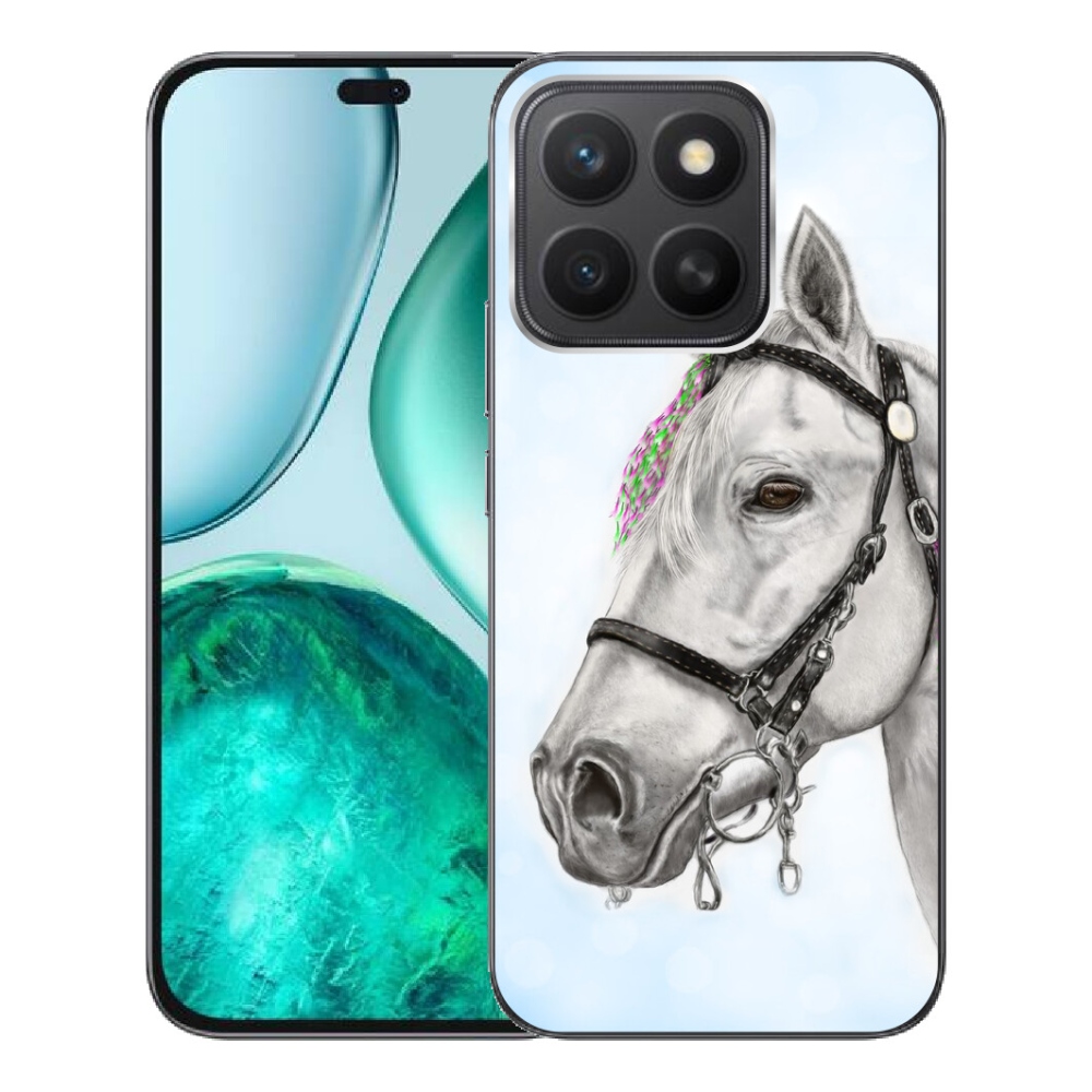 Gelový kryt mmCase na Honor X8c - bílý kůň 1