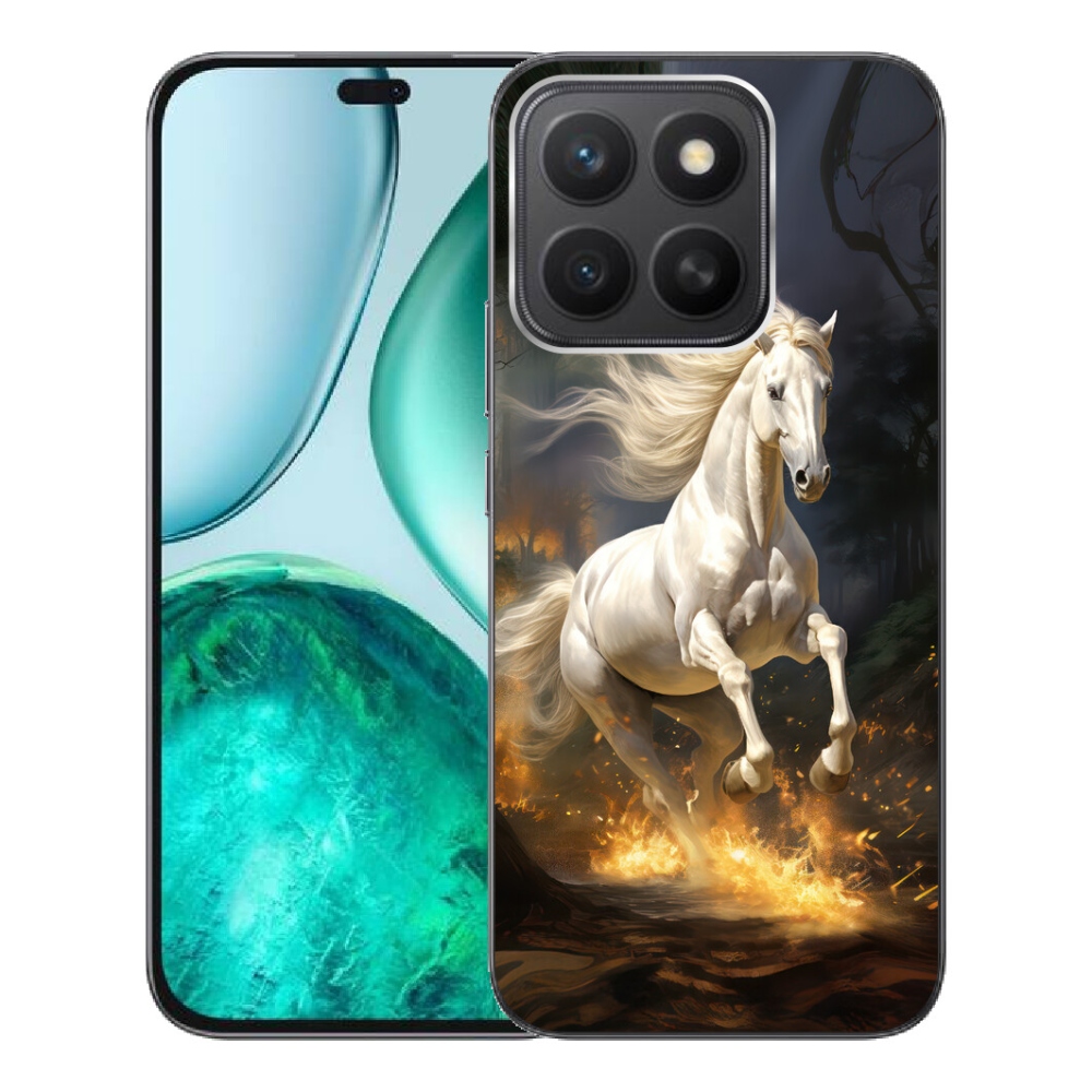 Gelový kryt mmCase na Honor X8c - bílý kůň 2