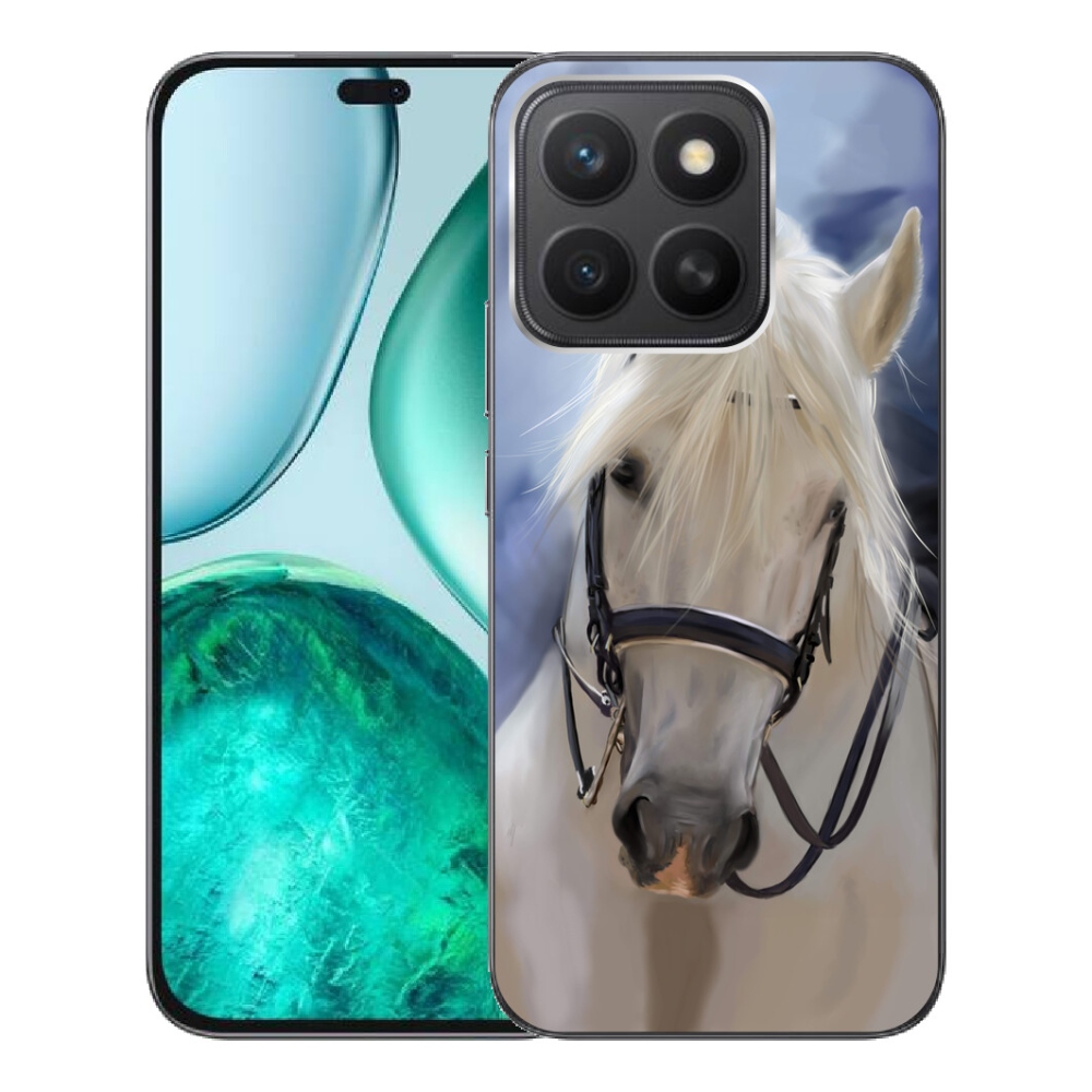 Gelový kryt mmCase na Honor X8c - bílý kůň