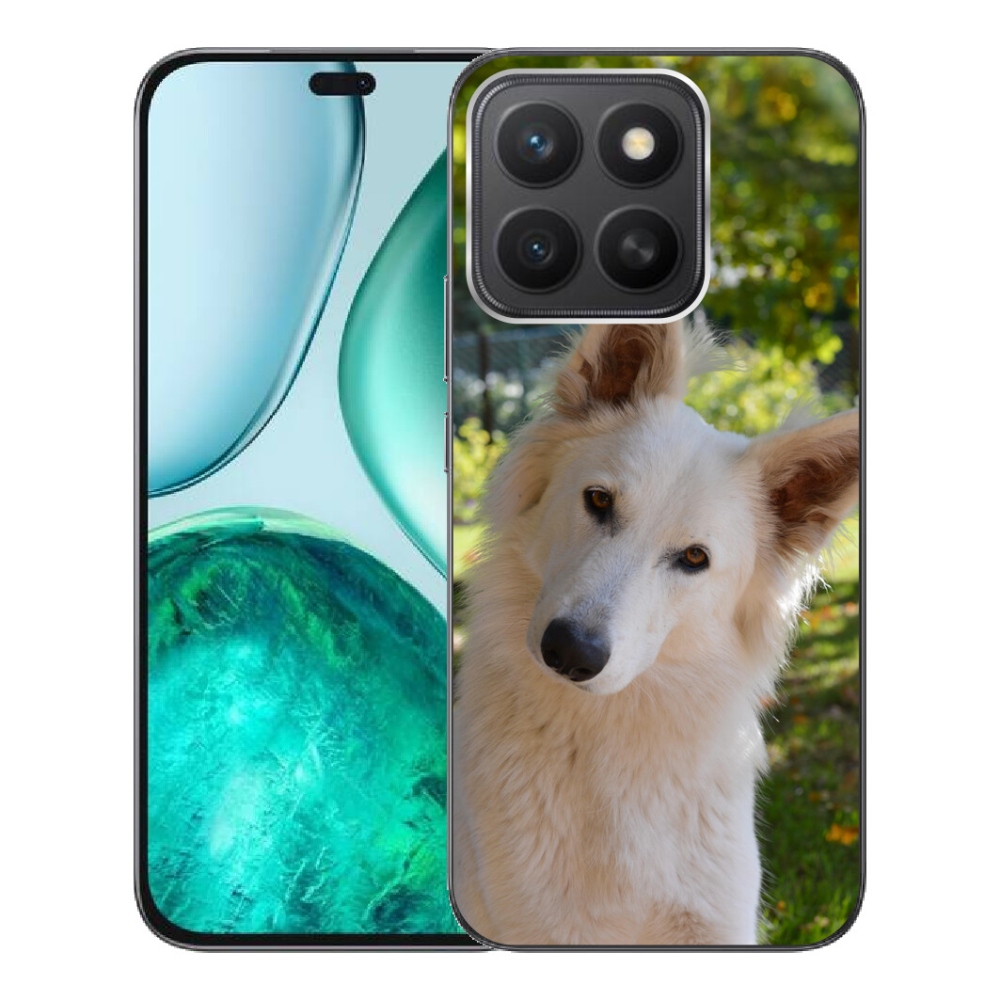 Gelový kryt mmCase na Honor X8c - bílý švýcarský ovčák 1