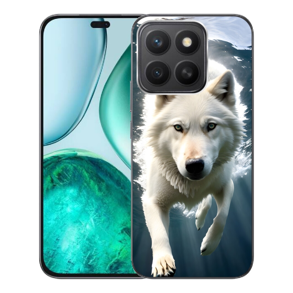 Gelový kryt mmCase na Honor X8c - bílý vlk