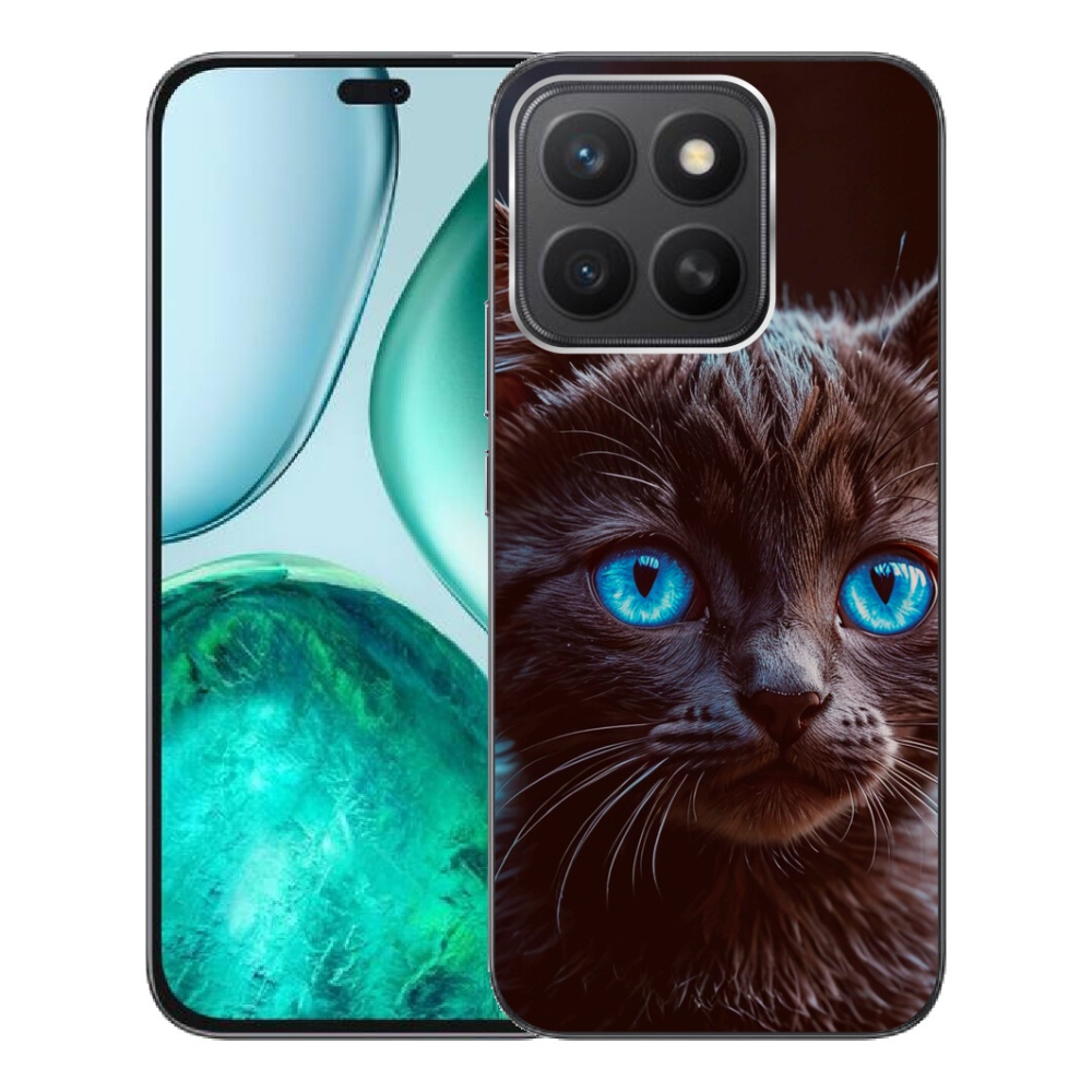 Gelový kryt mmCase na Honor X8c - černé kotě 2