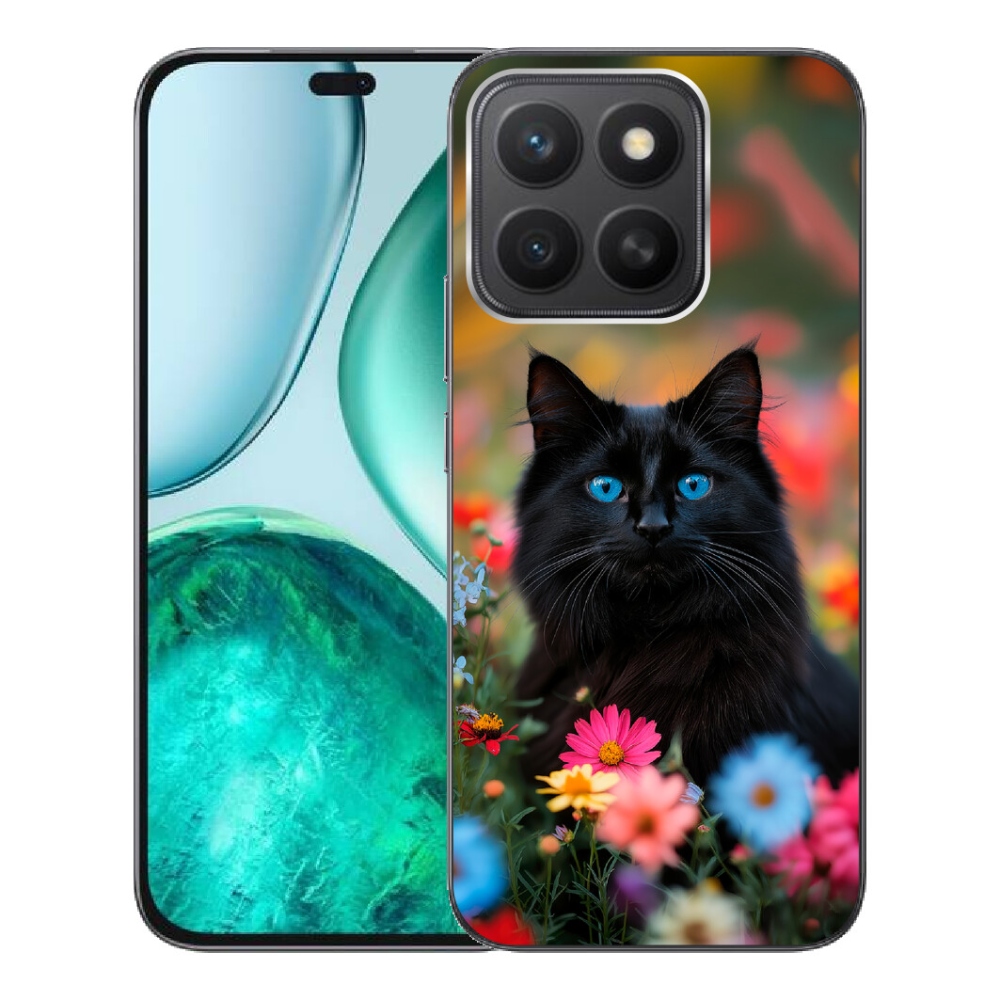 Gelový kryt mmCase na Honor X8c - černé kotě 4