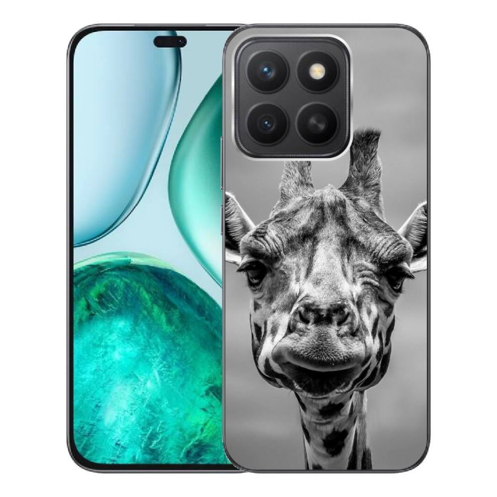 Gelový kryt mmCase na Honor X8c - černobílá žirafa