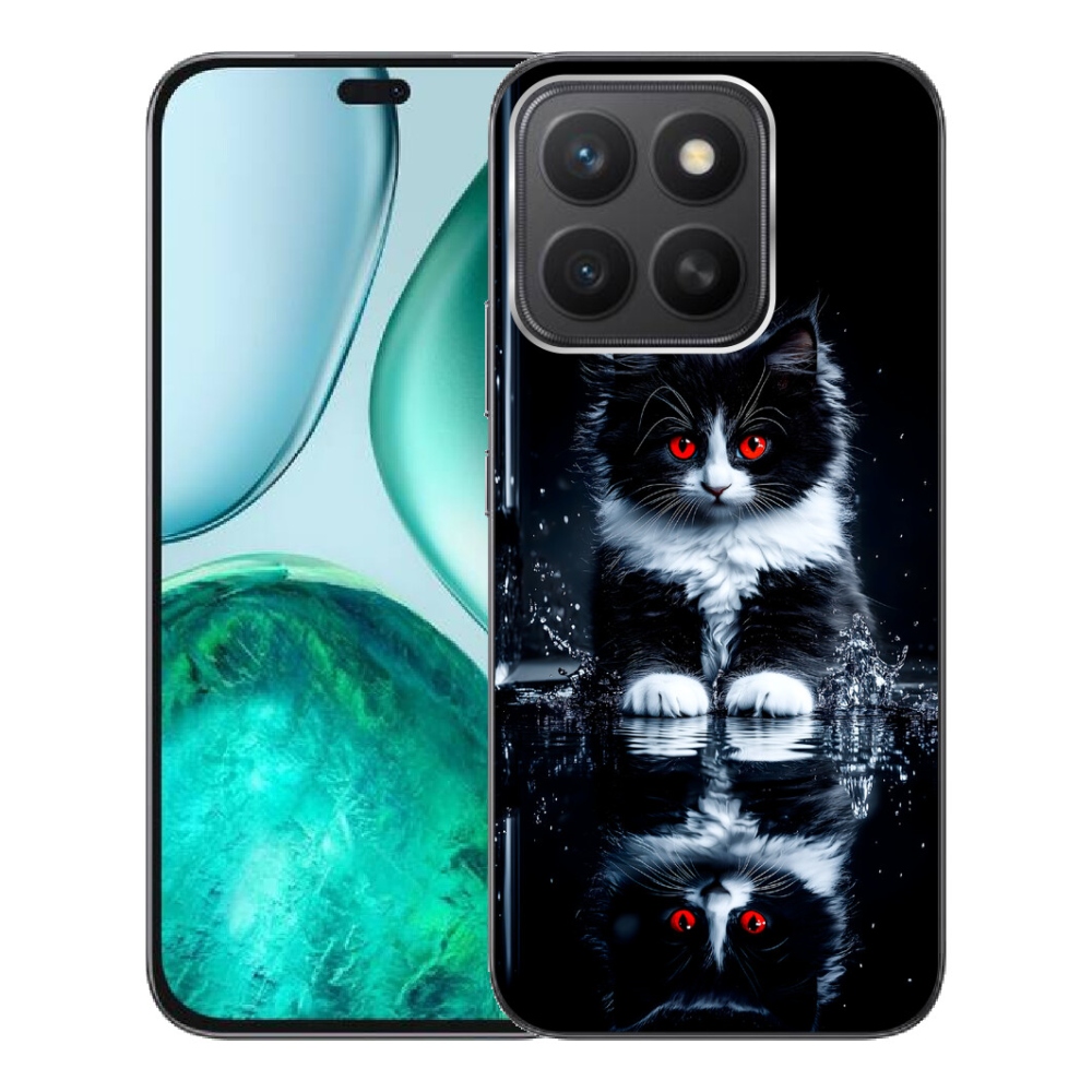 Gelový kryt mmCase na Honor X8c - černobílé kotě