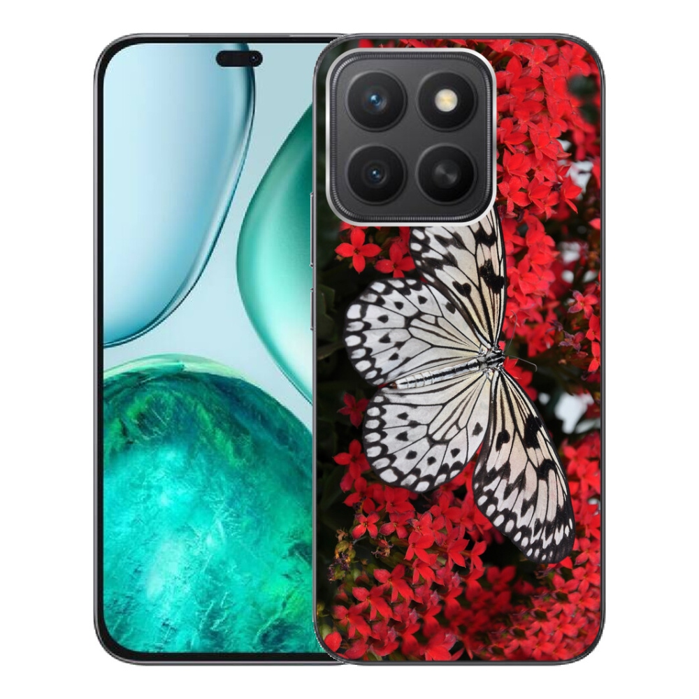 Gelový kryt mmCase na Honor X8c - černobílý motýl 1
