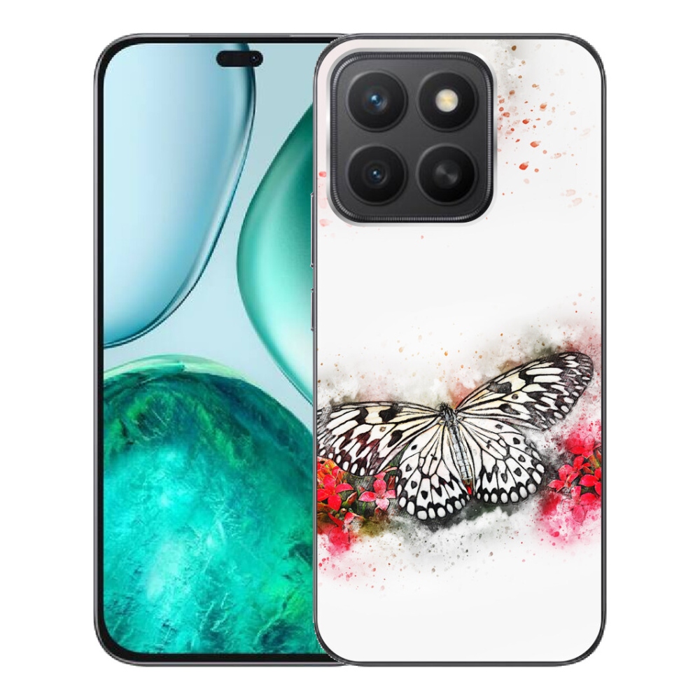 Gelový kryt mmCase na Honor X8c - černobílý motýl