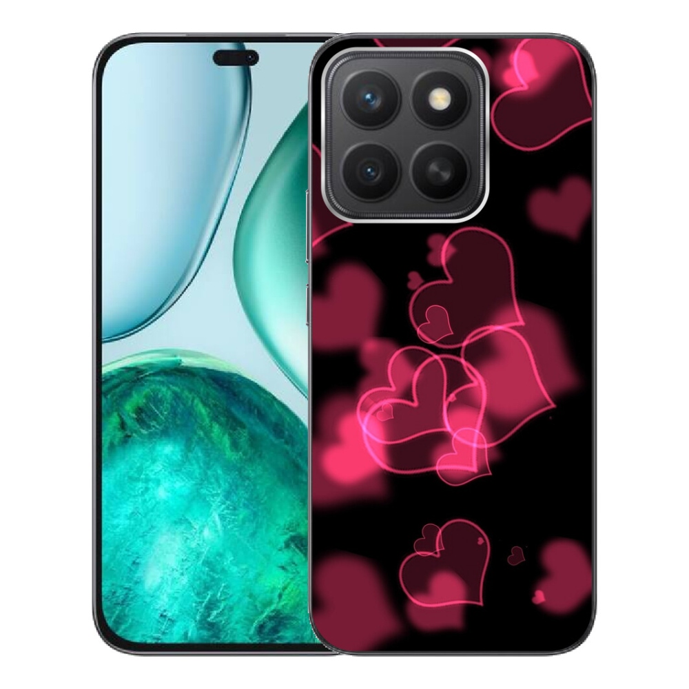 Gelový kryt mmCase na Honor X8c - červená srdíčka