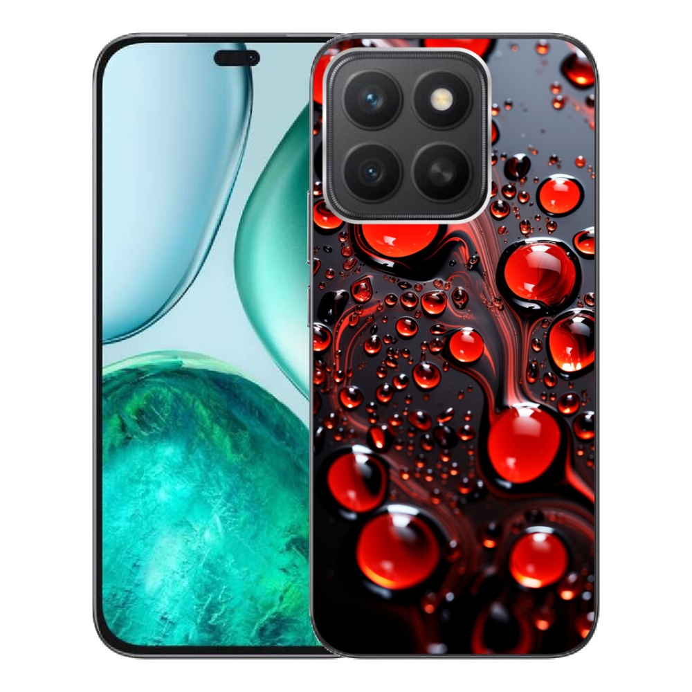 Gelový kryt mmCase na Honor X8c - červené kapky 2