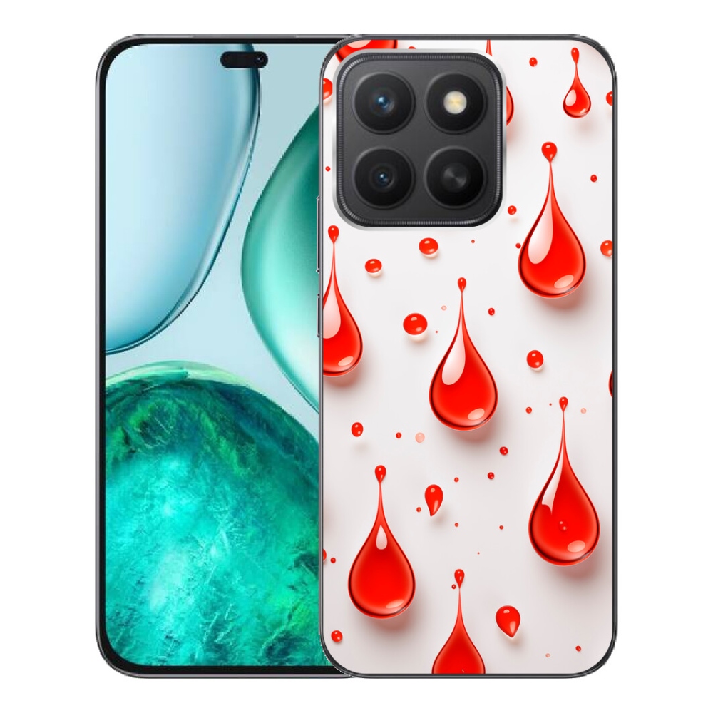 Gelový kryt mmCase na Honor X8c - červené kapky