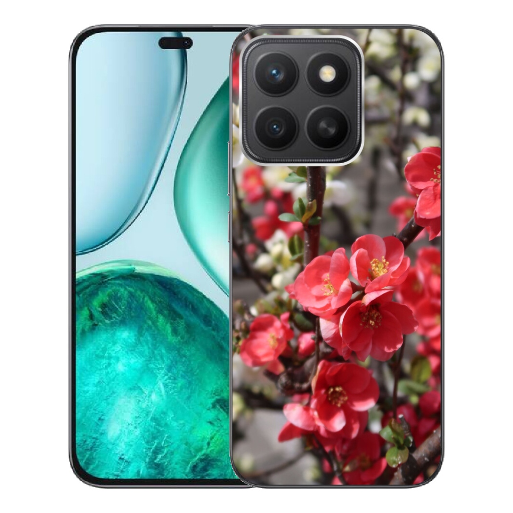Gelový kryt mmCase na Honor X8c - červené květy
