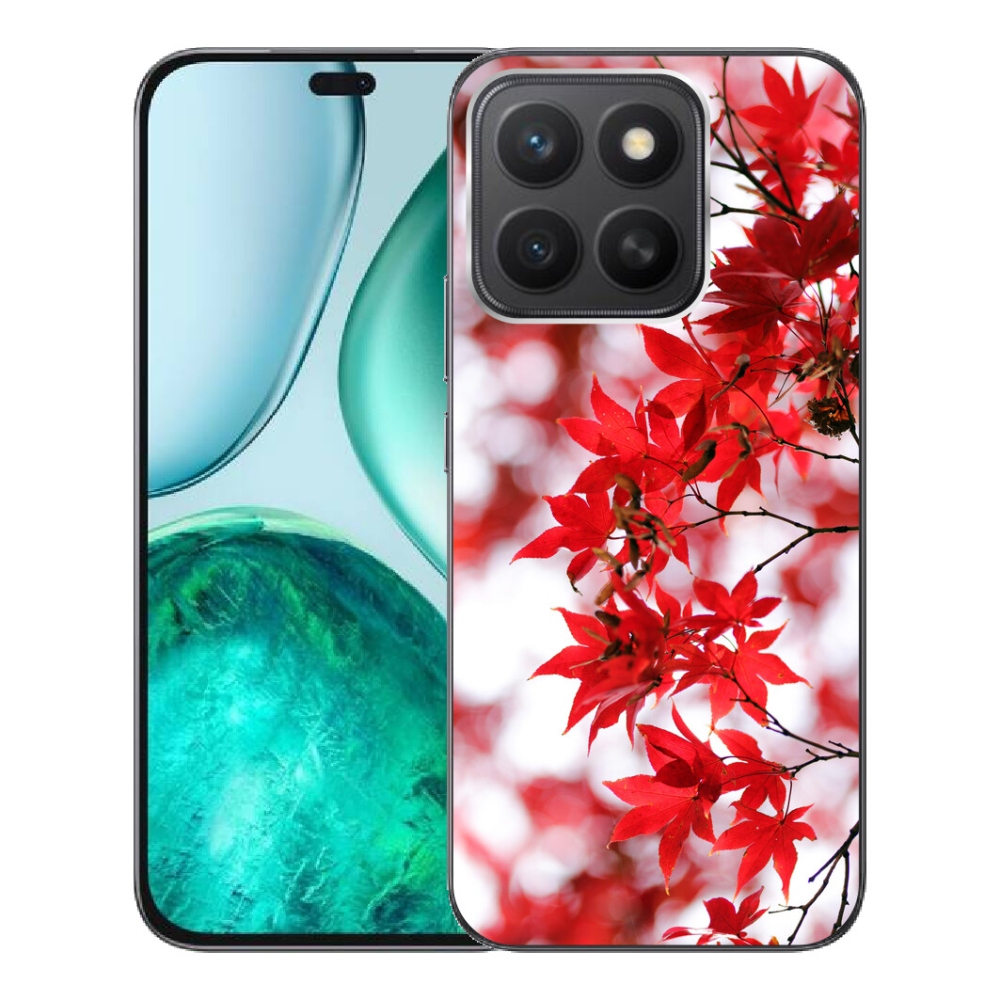Gelový kryt mmCase na Honor X8c - červené listy