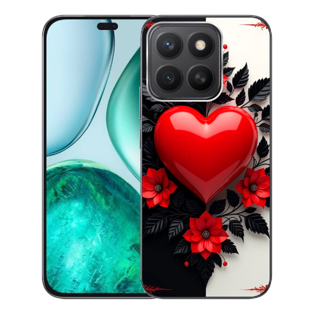 Gelový kryt mmCase na Honor X8c - červené srdce