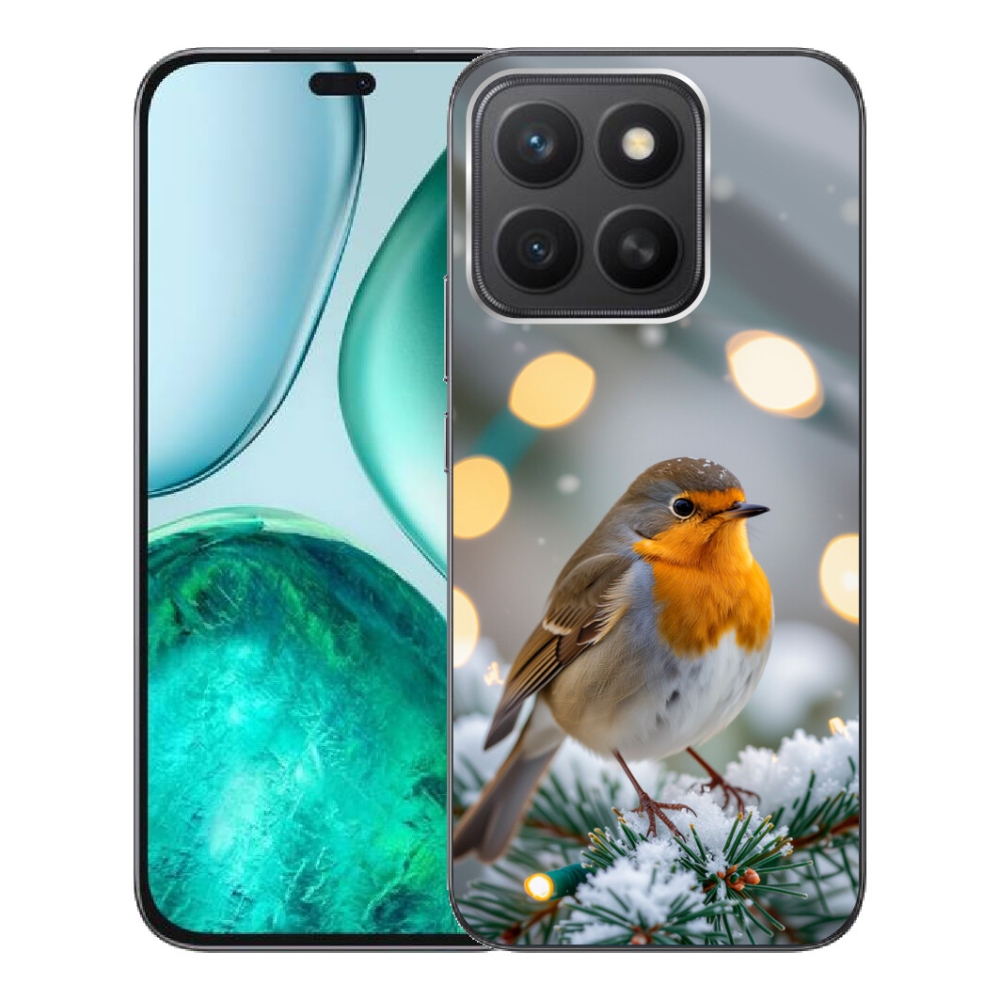 Gelový kryt mmCase na Honor X8c - červenka v zimě