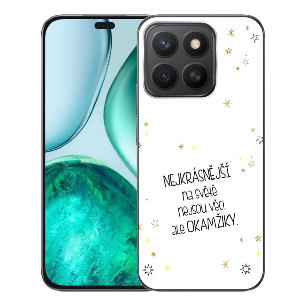 Gelový kryt mmCase na Honor X8c - citát 4 bílé pozadí