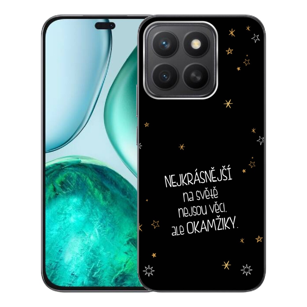 Gelový kryt mmCase na Honor X8c - citát 4 černé pozadí