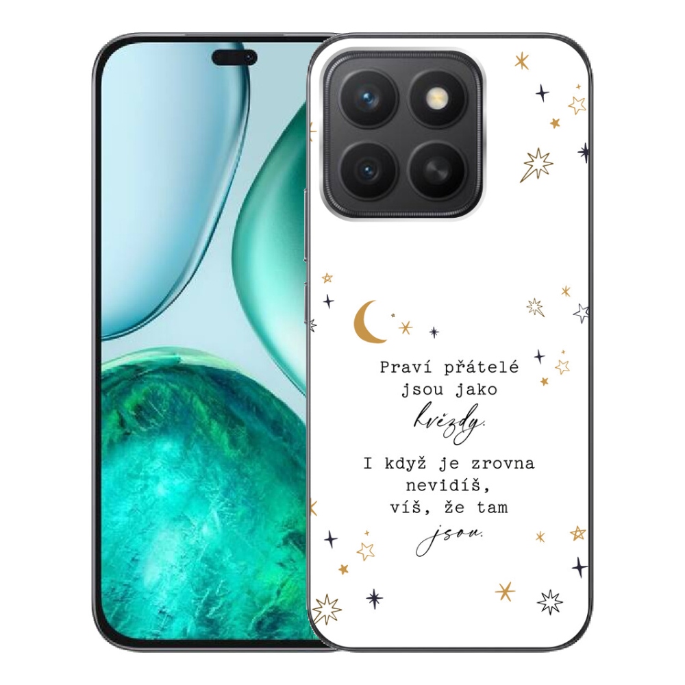 Gelový kryt mmCase na Honor X8c - citát 6 bílé pozadí