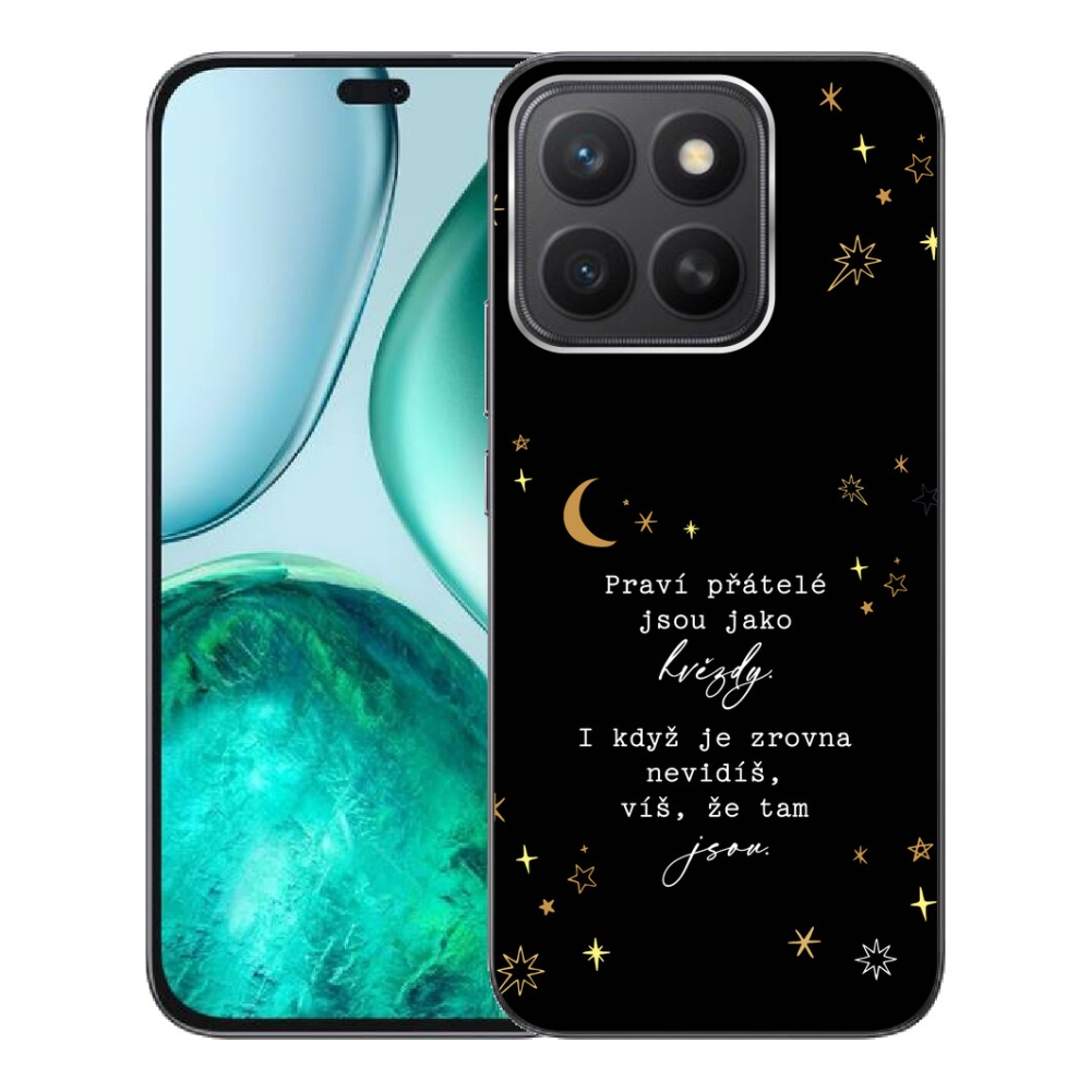 Gelový kryt mmCase na Honor X8c - citát 6 černé pozadí