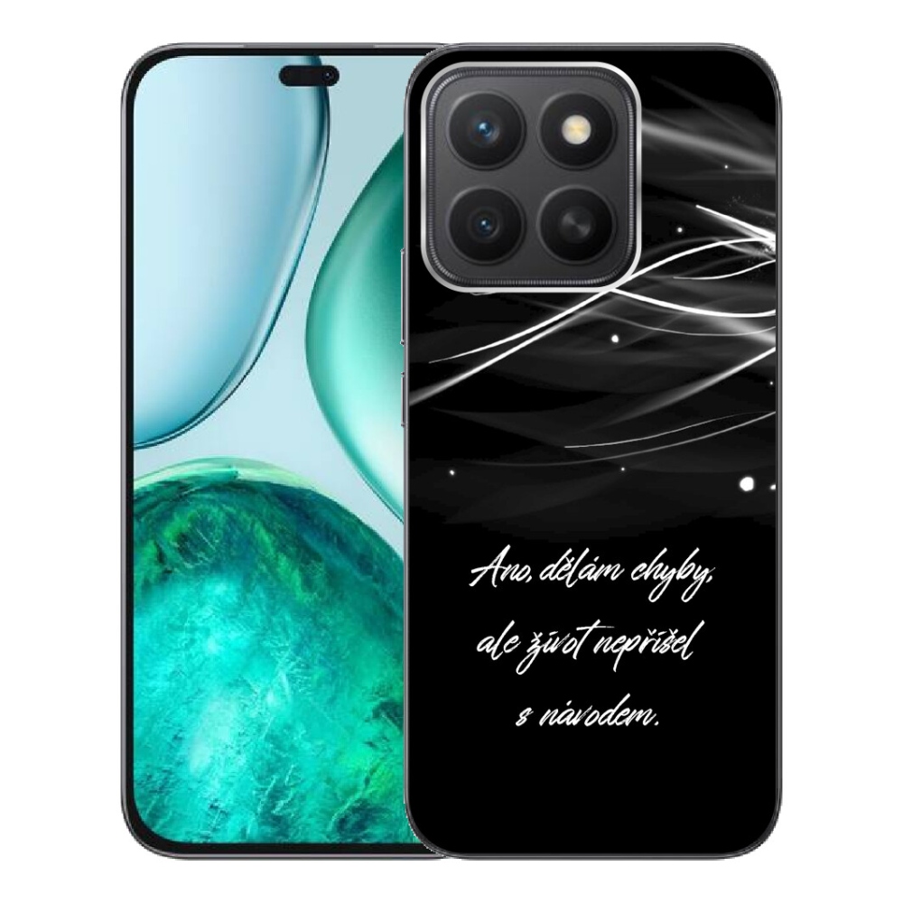 Gelový kryt mmCase na Honor X8c - citát černé pozadí