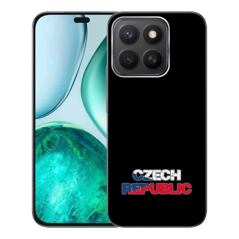 Gelový kryt mmCase na Honor X8c - Czech Republic černé pozadí