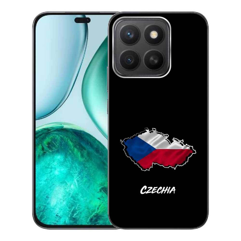 Gelový kryt mmCase na Honor X8c - Czechia černé pozadí