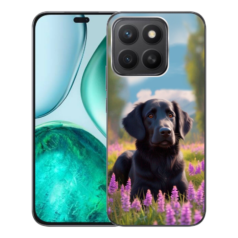 Gelový kryt mmCase na Honor X8c - elegantní černý retrívr